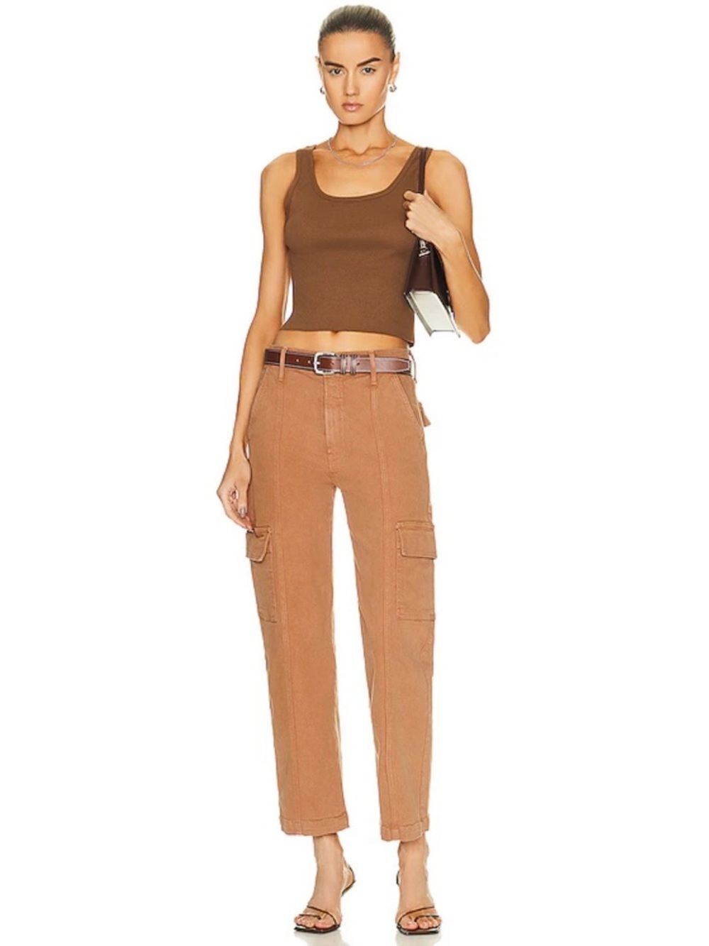 NWT Mother Rambler Cargo Ankle in Glazed Ginger